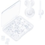 Lot de 32 + 200 fermoirs de boucles d'oreilles en silicone transparent pour supports de boucles d'oreilles lourdes, fermoirs de boucles d'oreilles en caoutchouc confortables pour gros clous, fermoirs de boucles d'oreilles de remplacement pour oreilles tom Lot de 32 + 200 fermoirs de boucles d'oreilles en silicone transparent pour supports de boucles d'oreilles lourdes, fermoirs de boucles d'oreilles en caoutchouc confortables pour gros clous, fermoirs de boucles d'oreilles de remplacement pour oreilles tom
