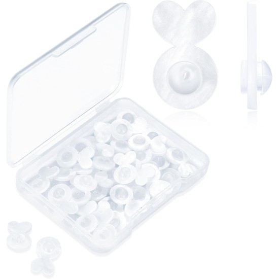 Lot de 32 + 200 fermoirs de boucles d'oreilles en silicone transparent pour supports de boucles d'oreilles lourdes, fermoirs de boucles d'oreilles en caoutchouc confortables pour gros clous, fermoirs de boucles d'oreilles de remplacement pour oreilles tom Lot de 32 + 200 fermoirs de boucles d'oreilles en silicone transparent pour supports de boucles d'oreilles lourdes, fermoirs de boucles d'oreilles en caoutchouc confortables pour gros clous, fermoirs de boucles d'oreilles de remplacement pour oreilles tom