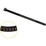 Jauge de mesure de taille de bague américaine, 1 paquet, taille de bague américaine 1-17, outil de mesure de la taille des doigts en plastique, réutilisable, noir