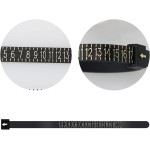 Jauge de mesure de taille de bague américaine, 1 paquet, taille de bague américaine 1-17, outil de mesure de la taille des doigts en plastique, réutilisable, noir