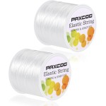 PAXCOO 2 Rouleaux de Fil Élastique pour Bracelets, Fil Élastique Magique Extensible Cordon de Perles Fil de Bijoux pour Bracelet, Colliers, Perles d'Argile, Perles de Poney (Blanc) PAXCOO 2 Rouleaux de Fil Élastique pour Bracelets, Fil Élastique Magique Extensible Cordon de Perles Fil de Bijoux pour Bracelet, Colliers, Perles d'Argile, Perles de Poney (Blanc)