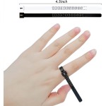 Jauge de mesure de taille de bague américaine, 1 paquet, taille de bague américaine 1-17, outil de mesure de la taille des doigts en plastique, réutilisable, noir