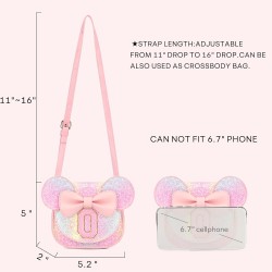 mibasies Porte-monnaie pour fille - Cadeaux d'anniversaire pour filles de 3 à 8 ans - Jouets pour 2 à 4 ans - Arc-en-ciel pailleté - Lettre O mibasies Porte-monnaie pour fille - Cadeaux d'anniversaire pour filles de 3 à 8 ans - Jouets pour 2 à 4 ans - Arc-en-ciel pailleté - Lettre O