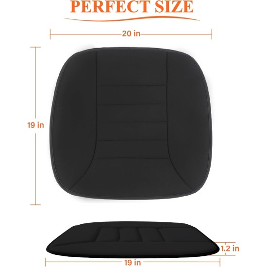 kingphenix Coussin de siège de voiture avec mousse à mémoire de forme confortable de 3,1 cm, coussin de siège pour voiture et chaise de bureau (noir) kingphenix Coussin de siège de voiture avec mousse à mémoire de forme confortable de 3,1 cm, coussin de siège pour voiture et chaise de bureau (noir)