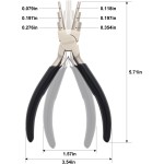 Pince à bijoux 2 en 1 et outil de bouclage de fil, pince de fabrication de bélière en acier à haute teneur en carbone avec mâchoires réglables de 2 à 9 mm, fournitures professionnelles pour la fabrication de bijoux