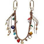 Chaîne perlée corde tressée porte-clés pour sac à main sac à dos accessoires pour sac sac à main accessoires pour femmes