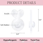 Lot de 32 + 200 fermoirs de boucles d'oreilles en silicone transparent pour supports de boucles d'oreilles lourdes, fermoirs de boucles d'oreilles en caoutchouc confortables pour gros clous, fermoirs de boucles d'oreilles de remplacement pour oreilles tom Lot de 32 + 200 fermoirs de boucles d'oreilles en silicone transparent pour supports de boucles d'oreilles lourdes, fermoirs de boucles d'oreilles en caoutchouc confortables pour gros clous, fermoirs de boucles d'oreilles de remplacement pour oreilles tom