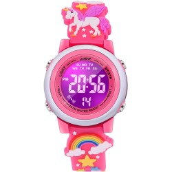 Montres étanches de dessin animé 3D pour filles avec alarme - Meilleurs cadeaux de jouets pour les filles de 3 à 12 ans