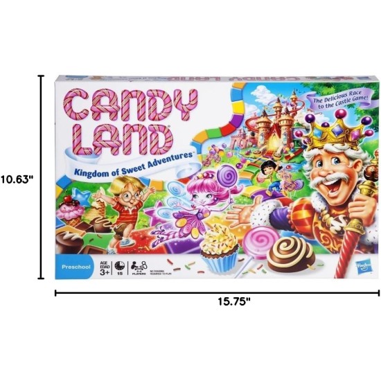 Hasbro Gaming Candy Land Kingdom of Sweet Adventures Jeu de société pour enfants, cadeaux de Pâques pour garçons et filles, à partir de 3 ans (exclusivité Amazon)