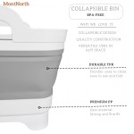 Lavabo pliable 9 L, bac à vaisselle pliable avec bouchon de vidange, lavabo pliable portable, évier de camping pour laver la vaisselle, lessive et la cuisine, gris