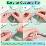 PAXCOO 2 Rouleaux de Fil Élastique pour Bracelets, Fil Élastique Magique Extensible Cordon de Perles Fil de Bijoux pour Bracelet, Colliers, Perles d'Argile, Perles de Poney (Blanc) PAXCOO 2 Rouleaux de Fil Élastique pour Bracelets, Fil Élastique Magique Extensible Cordon de Perles Fil de Bijoux pour Bracelet, Colliers, Perles d'Argile, Perles de Poney (Blanc)