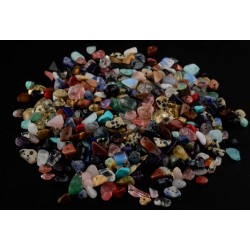 Perles de pierre naturelles multicolores de 5 à 8 mm, environ 400 pièces de pierres précieuses irrégulières, cristaux de guérison, pierres en vrac, trou de perle percé, bricolage pour la fabrication de bracelets, de bijoux, d'artisanat (5-8 mm, multicolor