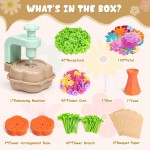 Scvcid Jouets de fleurs artistiques DIY comprenant un ensemble d'accessoires supplémentaires, un kit d'activités d'art et d'artisanat pour les enfants âgés de 3 à 12 ans, un bouquet en tissu pour les tout-petits, des cadeaux d'anniversaire pour les filles