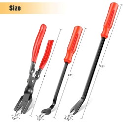GOOACC 3 pièces ensemble de pinces à pince et dissolvant de fixation-Kit de réparation combiné de rembourrage automatique avec sac de rangement pour tableau de bord de panneau de voiture de voiture GOOACC 3 pièces ensemble de pinces à pince et dissolvant de fixation-Kit de réparation combiné de rembourrage automatique avec sac de rangement pour tableau de bord de panneau de voiture de voiture