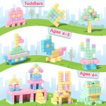 45 pièces blocs magnétiques – jouets pour petites filles, blocs de construction magnétiques, jouets sensoriels d'autisme en plein air STEM pour garçons et filles de 3 à 5 ans, cubes magnétiques indispensables en classe pour les enfants de 3 ans et plus