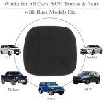 kingphenix Coussin de siège de voiture avec mousse à mémoire de forme confortable de 3,1 cm, coussin de siège pour voiture et chaise de bureau (noir) kingphenix Coussin de siège de voiture avec mousse à mémoire de forme confortable de 3,1 cm, coussin de siège pour voiture et chaise de bureau (noir)