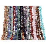 Perles de pierre naturelles multicolores de 5 à 8 mm, environ 400 pièces de pierres précieuses irrégulières, cristaux de guérison, pierres en vrac, trou de perle percé, bricolage pour la fabrication de bracelets, de bijoux, d'artisanat (5-8 mm, multicolor