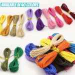 WillingTee 40 couleurs 1 mm cordon en polyester ciré 437 verges cordon de bracelet ciré fil ciré pour bracelets à faire soi-même, colliers, fabrication de bijoux, amitié