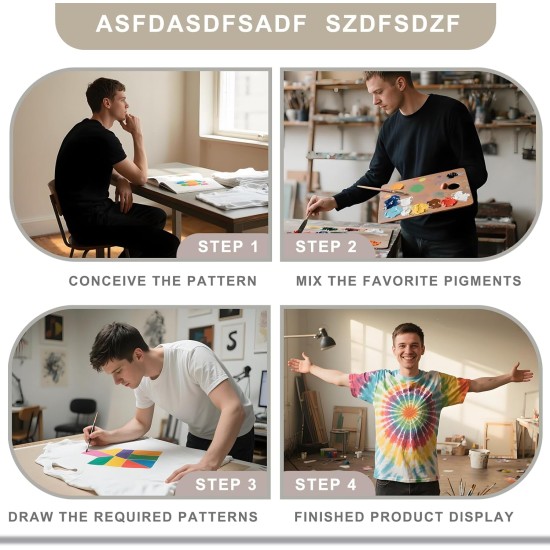 Kit de poudre de teinture pour cravates, 15 couleurs de teinture pour vêtements, teinture de couleur pour tissu, teintures permanentes et résistantes au lavage, teintures créatives pour vêtements (15 couleurs, 2 OZ)