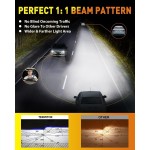 Ampoules 9005/HB3, 50 000 lm, 900 % ultra luminosité, taille halogène 1:1, blanc froid 6 500 K, longue durée de vie de 10 ans, antibrouillard avec ventilateur de refroidissement, Plug and Play, lot de 2