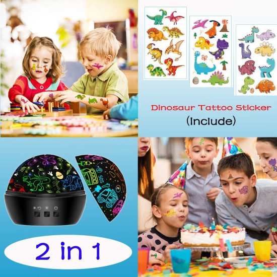 Veilleuse dinosaure pour garçons de 3 à 8 ans, projection de dinosaure 2 en 1 pour enfants de 2 à 10 ans, cadeaux pour garçons et filles, convient pour Noël, Noël, Noël, Pâques, anniversaire Veilleuse dinosaure pour garçons de 3 à 8 ans, projection de dinosaure 2 en 1 pour enfants de 2 à 10 ans, cadeaux pour garçons et filles, convient pour Noël, Noël, Noël, Pâques, anniversaire