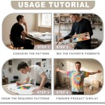 Kit de poudre de teinture pour cravates, teinture pour vêtements 9 couleurs, teinture de couleur pour tissu, teintures en poudre permanentes et résistantes au lavage, teintures créatives pour vêtements (9 couleurs, 2 OZ)