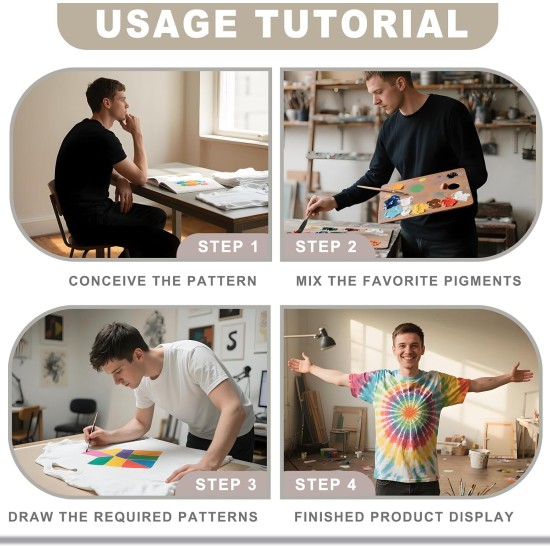 Kit de poudre de teinture pour cravates, teinture pour vêtements 9 couleurs, teinture de couleur pour tissu, teintures en poudre permanentes et résistantes au lavage, teintures créatives pour vêtements (9 couleurs, 2 OZ)