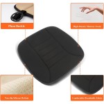 kingphenix Coussin de siège de voiture avec mousse à mémoire de forme confortable de 3,1 cm, coussin de siège pour voiture et chaise de bureau (noir) kingphenix Coussin de siège de voiture avec mousse à mémoire de forme confortable de 3,1 cm, coussin de siège pour voiture et chaise de bureau (noir)
