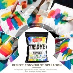 Kit de poudre de teinture pour cravates, 15 couleurs de teinture pour vêtements, teinture de couleur pour tissu, teintures permanentes et résistantes au lavage, teintures créatives pour vêtements (15 couleurs, 2 OZ)