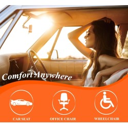 kingphenix Coussin de siège de voiture avec mousse à mémoire de forme confortable de 3,1 cm, coussin de siège pour voiture et chaise de bureau (noir) kingphenix Coussin de siège de voiture avec mousse à mémoire de forme confortable de 3,1 cm, coussin de siège pour voiture et chaise de bureau (noir)