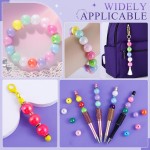 Lot de 320 perles pour stylos, perles focales de 14 mm et perles d'espacement en strass de 8 mm, adaptées pour les stylos, bracelets, porte-clés, fabrication de bijoux, perles acryliques arc-en-ciel, cadeaux de Noël Lot de 320 perles pour stylos, perles focales de 14 mm et perles d'espacement en strass de 8 mm, adaptées pour les stylos, bracelets, porte-clés, fabrication de bijoux, perles acryliques arc-en-ciel, cadeaux de Noël