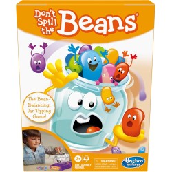Hasbro Gaming Jeu Don't Spill The Beans pour enfants, jeu d'équilibre facile et amusant pour les enfants à partir de 3 ans, cadeaux de Pâques pour garçons et filles, jeux préscolaires pour 2 joueurs, jeux de société pour enfants