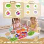 Scvcid Jouets de fleurs artistiques DIY comprenant un ensemble d'accessoires supplémentaires, un kit d'activités d'art et d'artisanat pour les enfants âgés de 3 à 12 ans, un bouquet en tissu pour les tout-petits, des cadeaux d'anniversaire pour les filles