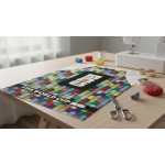 Kit de tablier en toile DIY pour la Coupe du Monde de la FIFA – Projet d'artisanat en tissu pour fans de football – Comprend un panneau en tissu noir et multicolore de 24