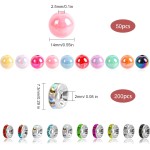 250 pièces de perles pour stylos-perles focales pour stylos perlés, perle acrylique pour stylo perlé, porte-clés de perles d'espacement, Bracelets artisanaux 250 pièces de perles pour stylos-perles focales pour stylos perlés, perle acrylique pour stylo perlé, porte-clés de perles d'espacement, Bracelets artisanaux