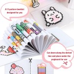 QUEFE Kit de 5 200 perles à fusibles pour garçons et filles, 24 couleurs, ensemble de perles fondantes de 5 mm comprenant des panneaux perforés, du papier à repasser, des pinces à épiler, des crochets colorés pour un cadeau d'anniversaire et de Noël