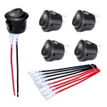 DaierTek KCD1-5Pack Interrupteurs à bascule ronds ON/OFF SPST 20 mm Mini 12 V DC Mini interrupteur à bascule circulaire 12 V pour voiture automobile RV 2 broches 120 V filaire KCD1-5Pack DaierTek KCD1-5Pack Interrupteurs à bascule ronds ON/OFF SPST 20 mm Mini 12 V DC Mini interrupteur à bascule circulaire 12 V pour voiture automobile RV 2 broches 120 V filaire KCD1-5Pack