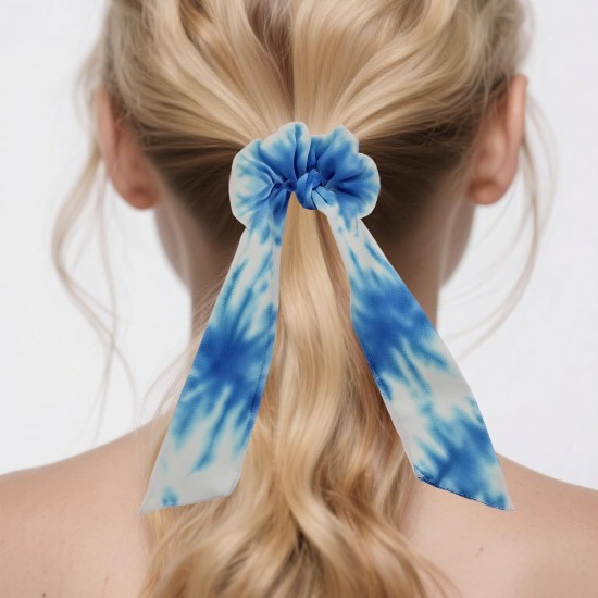 Lot de 18 accessoires de fête tie-dye, comprenant 6 sacs fourre-tout en coton blanc pour teinture, 6 sacs à cordon de serrage, 6 chouchous en coton blanc pour fête sur la plage.