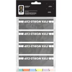 Kit de tablier en toile DIY pour la Coupe du Monde de la FIFA – Projet d'artisanat en tissu pour fans de football – Comprend un panneau en tissu noir et multicolore de 24