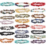 Perles de pierre naturelles multicolores de 5 à 8 mm, environ 400 pièces de pierres précieuses irrégulières, cristaux de guérison, pierres en vrac, trou de perle percé, bricolage pour la fabrication de bracelets, de bijoux, d'artisanat (5-8 mm, multicolor