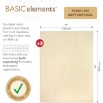 The Beadsmith Ensemble de tapis de perles – Tapis de travail double face, lot de 3, 27,9 x 35,6 cm chacun, lavables, sans plis, texture douce semblable à de la mousse