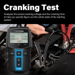 TOPDON BT100 Testeur de batterie de voiture 12 V Testeur de charge, 100-2000 CCA Testeur d'alternateur automobile Analyseur de batterie automatique numérique Testeur de système de démarrage de charge pour voiture camion moto ATV SUV bateau yacht