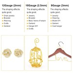 BENECREAT Fil d'aluminium de calibre 12, 17, 18 (calibre 12, 30,5 m) en argent anodisé pour la fabrication de bijoux, la fabrication florale, la fabrication de bijoux, la sculpture de modèles