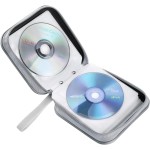 Étui pour CD, 40 capacités, porte-CD/DVD, portefeuille en plastique dur pour disque DVD, classeur de rangement pour voiture, maison, bureau, voyage (noir)