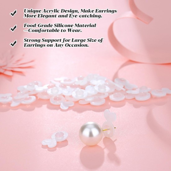 Lot de 32 + 200 fermoirs de boucles d'oreilles en silicone transparent pour supports de boucles d'oreilles lourdes, fermoirs de boucles d'oreilles en caoutchouc confortables pour gros clous, fermoirs de boucles d'oreilles de remplacement pour oreilles tom Lot de 32 + 200 fermoirs de boucles d'oreilles en silicone transparent pour supports de boucles d'oreilles lourdes, fermoirs de boucles d'oreilles en caoutchouc confortables pour gros clous, fermoirs de boucles d'oreilles de remplacement pour oreilles tom