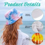 Silkfly Lot de 48 ensembles de teinture comprenant 24 chapeaux bob en coton blanc et 24 sacs à cordon en coton blanc pour cadeau de teinture par nouage, bricolage vierge avec accessoire pour cadeaux de fête DIY