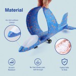 Lot de 4 jouets lanceurs d'avion, 2 modes de vol, planeur en mousse LED, catapulte, jouet d'avion pour garçons, jouets volants en plein air, cadeaux d'anniversaire pour garçons et filles de 4 5 6 7 8 9 10 11 12 ans