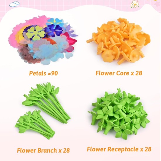 Aerkersun Bouquets de fleurs en tissu, accessoires de jouets, kit de recharge en tissu pour bricolage – Convient à tous les jouets de fabricant de fleurs Aerkersun Bouquets de fleurs en tissu, accessoires de jouets, kit de recharge en tissu pour bricolage – Convient à tous les jouets de fabricant de fleurs