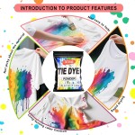 Kit de poudre de teinture pour cravates, 15 couleurs de teinture pour vêtements, teinture de couleur pour tissu, teintures permanentes et résistantes au lavage, teintures créatives pour vêtements (15 couleurs, 2 OZ)