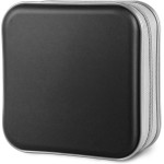 Étui pour CD, 40 capacités, porte-CD/DVD, portefeuille en plastique dur pour disque DVD, classeur de rangement pour voiture, maison, bureau, voyage (noir)